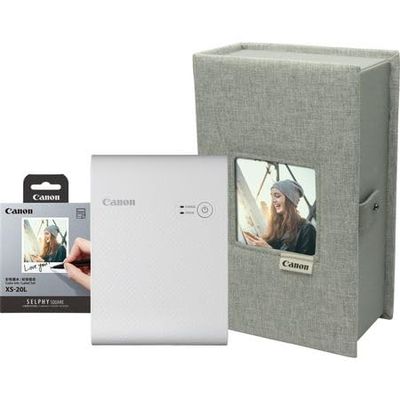 Canon Selphy SQUARE QX10 Premium Kit draadloze draagbare kleurenfotoprinter, wit