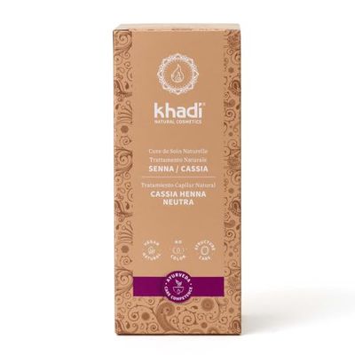 khadi SENNA CASSIA Coloration végétale - Soin intensif incolore pour brillance, volume et vitalité - Coloration naturelle 100% végétale et naturelle - 100 g