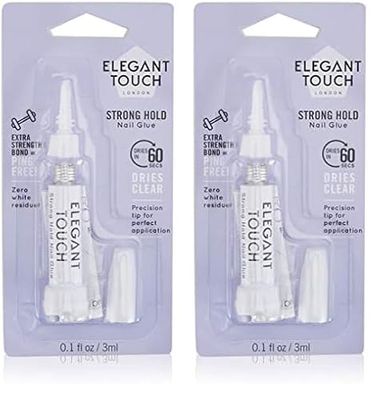 Elegant Touch Firm Hold Glue 3G Nail Care Tools (Pack of 2)