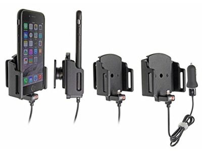Brodit 521666 Adjustable Device Holder with Car USB Charger for Apple iPhone 6 with Apple Case