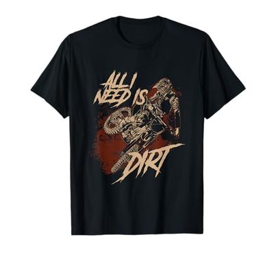 Motorbike Motorsport Stunts Motocross Enduro Offroad Deportes Extremos Camiseta Unisex-Adultos Mujer S Manga Corta T-Shirt Negro Talla S