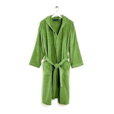 Caleffi Minorca Albornoz con Capucha, Verde, L Unisex Adulto