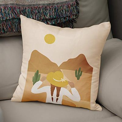 Bonamaison Dekorativt kuddöverdrag, polyester, flerfärgad, 50 x 50 cm
