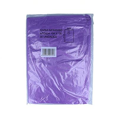 Otros HR Capas Desechables 30Unid 104X130 Lila, Negro