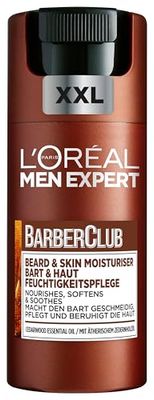 L'Oréal Paris Crema Idratante 2 in 1, Per Viso e Barba, Pelle Più Idratata e Barba Più Curata, Adatto a Tutti i Tipi di Pelle, Anche Quelle Sensibili, Barber Club, Men Expert, Maxi Formato, 100 ml