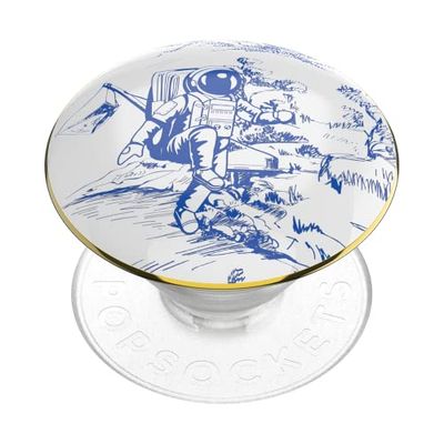 PopSockets: PopGrip - Supporto e Impugnatura per Telefoni Cellulari e Tablet con Un Top Intercambiabile - Ceramic Astro Toile