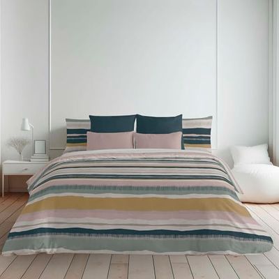 BELUM | Housse de Couette pour lit de 80 (140 x 200 cm) | Tissu : 100% Coton Biologique 175 Fils, certifié Oeko-Tex | Modèle : Marken