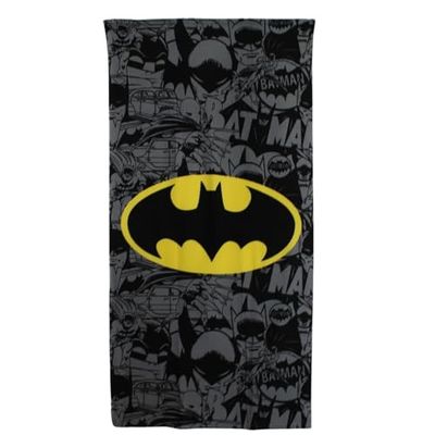Asciugamano Batman, Ultraassorbente, Ideale per la Spiaggia o la Piscina, Design Supereroe, Nero, Taglia unica