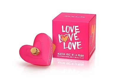 Agatha Ruiz de la Prada Perfumes - Love Love Love, Eau de Toilette for Women - Long Lasting - Charming, Playful and Modern Fragance - Fruity, Citrus and Floral Notes - Ideal for Day Wear - 80 ml