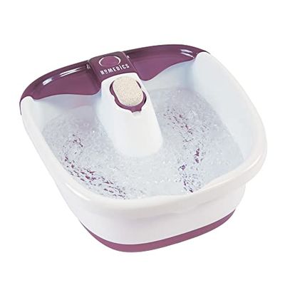 HoMedics Bubblemate Voetspa en Voetmassager met Warmtefunctie/Bubbels, Rustgevende Hydromassage, Voetbad, Pedicure Puimsteen, Goed voor bloedcirculatie, ligamenten, Spieren en Pezen