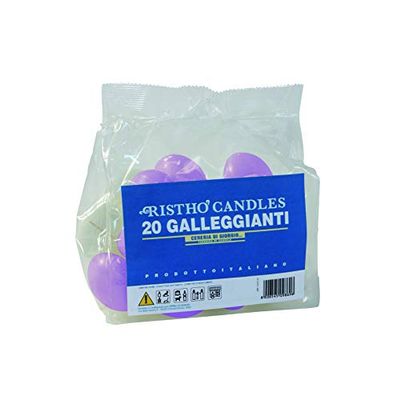 Candele Galleggianti, Viola Chiaro, Diametro 4.5 cm Altezza 2.7 cm, 20 pezzi