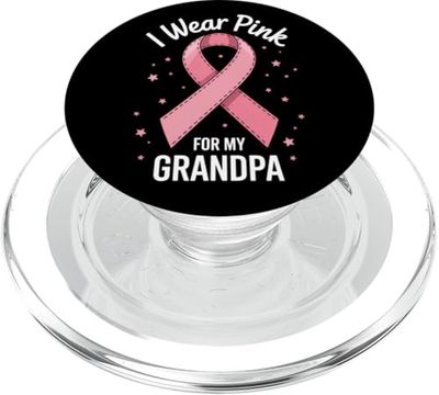 I Wear Pink For My Grandpa Cancer Awareness PopSockets PopGrip for MagSafe