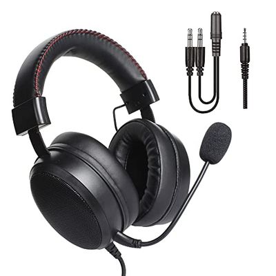 DR1TECH Blackjack+ Cuffie da Gaming con Filo e Microfono per Console PS5 [AUDIO 3D], PS4, XBOX e Smartphone - Cuffie Over Ear Driver 40mm con Audio Stereo (IMMERSIONE TOTALE)