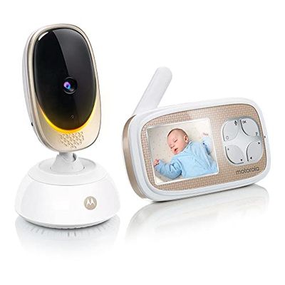 Motorola Comfort C45 Video Babyfoon met Pan & Zoom, Wi-Fi, 2.8 Inch Kleurendisplay, Nachtzicht, 2-wegs Audio en Temperatuur Sensor - Wit