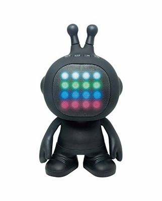 Lexibook - Altifalante estéreo sem fio, com Bluetooth, USB, SD, au-in e luzes de disco, bateria recarregável, cor preta (btls300)