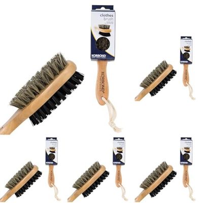 Korbond Double Sided Clothes Brush, Multi-Colour, 5.2 x 5.3 x 22.8 centimetres (Pack of 5)