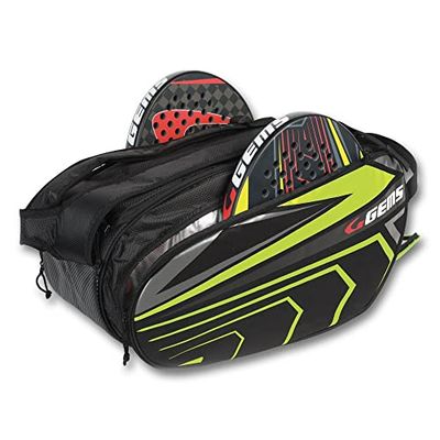 GEMS NL07 tas Padel "2 racket" zwart/geel unisex TENNIS&PADEL EU, zwart/geel, Tas