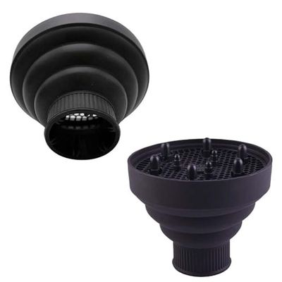 Universal Portable Silicone Folding Diffuser for Drying Curly Hair with Hairdryer, Attachment Diameter of 4-5 cm