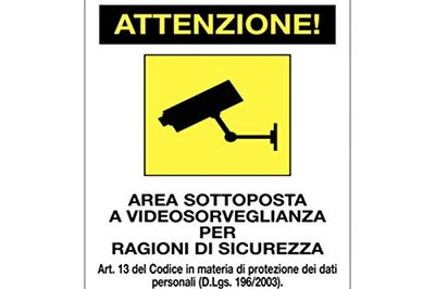BES 18432 Sign Sign Info Notice Shop, Video Surveillance License Plate Sticker