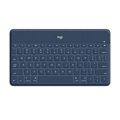 Logitech Keys-To-Go Tastiera Bluetooth, Sottile e Leggera, per iPhone, iPad, Apple TV e tutti i dispositivi iOS, Layout Italiano QWERTY - Azul