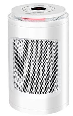 SHX SHX23PTC100 PTC-ventilatorkachel met keramisch verwarmingselement, 1200 watt, oscillerend, display, timer, 3 verlichtingseffecten, wit