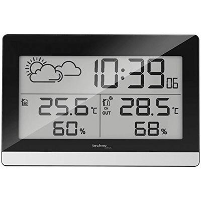 Technoline WS 9255 Preto, prata - Estação meteorológica (LR06, preto, prata, 144 mm, 96 mm, 38 mm, 40 x 27 x 104 mm)