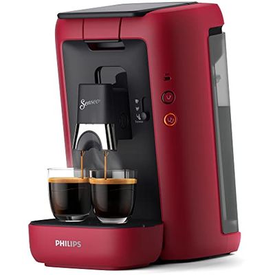 Philips Domestic Appliances CSA260/91 Senseo Maestro Macchina da Caffè Cialde con Serbatoio dell'acqua da 1,2 litri, Selezione dell'Intensità e Funzione Memo, Prodotto Verde, Colore: Rosso