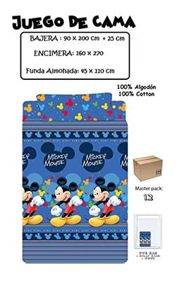 FACTORYCR Biancheria da letto in 100% cotone Mickey Mouse