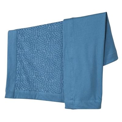 roba Babyfilt Seashells Indigo 80 x 80 cm – gosig filt av ekologisk bomull – GOTS & Oeko-Tex 100 certifierad – Terry prickar motiv – blå