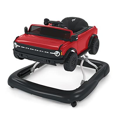 Bright Starts, Andador Ways to Play 4 en 1 Ford Bronco rojo con Sonidos y Luces, Volante de Actividades Extraíble, Primeros Pasos, Plegable, Altura Ajustable, Unisex, a partir de 6 meses