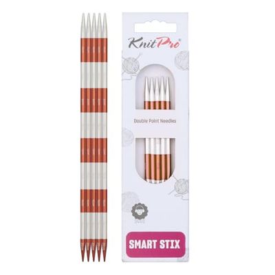 KnitPro Ferri da Maglia: a Doppia Punta:, Metallo, Siena, 4,50 mm