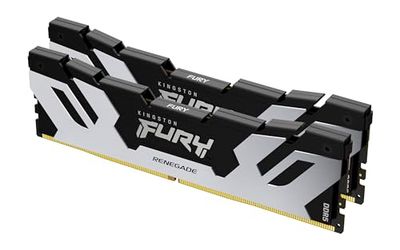 Kingston Fury Renegade DDR5 Silver/Black XMP 32GB 7200MT/s CL38 DIMM Desktop Gaming Memory (Kit of 2) - KF572C38RSK2-32