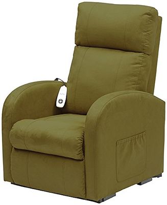 Daresbury Rise et Recline murale Hugger Chaise Moteur Unique – Suédine Noire Tressée Matériau – Sage Couleur