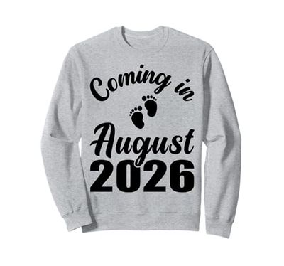 Baby Coming in August 2026 Mom Dad Pregnancy Announcement Sweatshirt