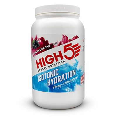 HIGH5 Hydration Energy Drink Powder | Isotonic Electrolyte Hydration | 28 g Carbs | 25mg Magnesium | Added Postbiotics | Zero Fat | (Blackcurrant, 1.23kg)