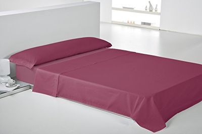 Play Basic Collection Lisa beddengoed, katoen/polyester, fuchsia, 270 x 160 x 3 cm, 3 stuks