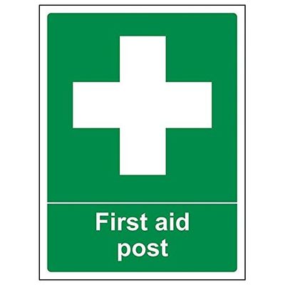 VSafety "First Aid Post" Sign, Portret, (Pack van 3)