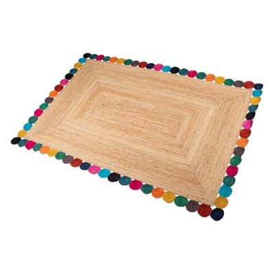 Alexandra House Living Natuurlijk rotan tapijt, natuurlijke vezel, 160 x 230 cm