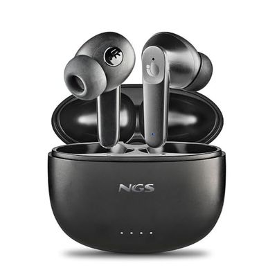 NGS Artica Hush - Cuffie wireless con ANC, ENC, 16H di autonomia, microfono, controllo touch, Bluetooth 5.3, docking station USB-C, design ergonomico e cuscinetti regolabili
