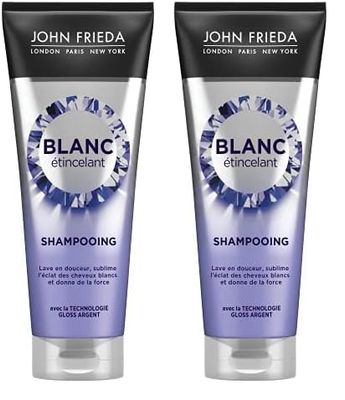 JOHN FRIEDA Blanc Etincelant Shampooing 250ml (Lot de 2)