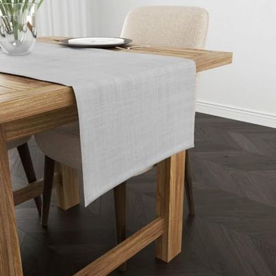 Muaré Chemin de Table uni Gris 45 x 140 cm