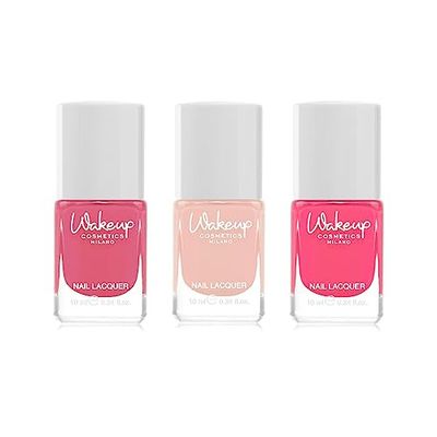 Wakeup Cosmetics - Kit Pink Passion - Contiene 3 Smalti a Lunga Durata dal Finish Brillante (Aria, Luz, Flamengo)