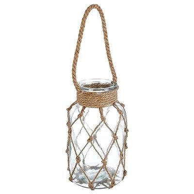 Générique Glass Photo Light + Raffia Rope 26 cm