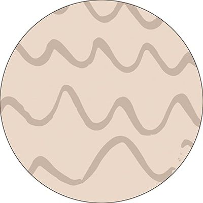 Bonateks, Tappetino per mouse rotondo con stampa digitale, base antiscivolo, per ufficio e casa, diametro: 22 cm