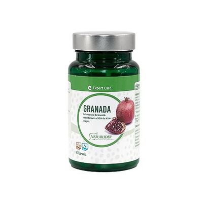 Naturlider - Granada, Compemento Alimenticio a Base de Extracto Seco de Granada - 60 Cápsulas