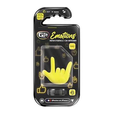 GS27 - Déocar Emotions Rock & Roll - Parfum Monoi - Désodorisant Voiture 100% Français - A Clipser