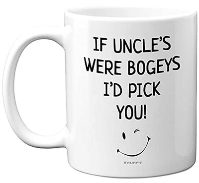 Uncle Mug - Uncle Birthday, Fathers Day Mug Gifts, Christmas, 11oz Ceramic Dishwasher Safe Coffee Mugs Cup, Uncles Gifts from Nephew Niece, Cute Mugs, Funny Mugs, Made in UK