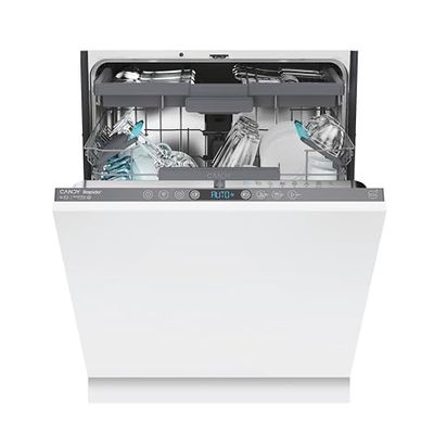 Candy Rapidò CI 5C6F1A Lavavajillas 60 CM, 15 Servicios, Digital, Wi-Fi, 8 Programas, Tercera Bandeja, Inicio Diferido 1-23H, Indicador de Sal, Indicador Fin de Ciclo, 46DB, Blanco