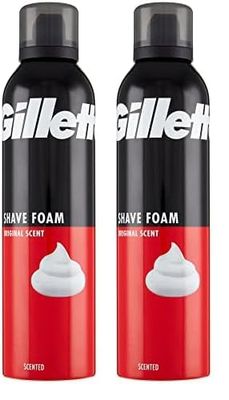 Gillette Schiuma da barba classica con profumo originale da uomo (300 ml), aiuta a proteggere dalle irritazioni della pelle causate dalla rasatura, rasatura rapida e semplice con la formula Gillette