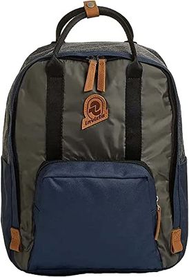 Invicta Sac à Dos, Shylla, Sac à Dos Écologique et Sac à Main, Sac à Dos Décontracté, Pochette pour Ordinateur Portable 13'', design Italien, Vert/Bleu